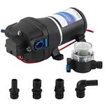 Mxmoonant 12V DC Automatic Water Pump, Booster Pump, 35 Psi, 2.4 Bar, 95W, 12.5 Lpm/min, Self Priming, Overload Protection, Low Noise, for Caravan, Boat, Wash, Spray, Garden Irrigation