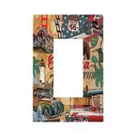 1 Gang Electrical Decora/GFCI Device Wallplate Historic Route 66 Bear Cars Diner Motorcycle Map Road Journey American USA Single Decorator Rocker Outlet Light Switch Cover Electrical Faceplate Dimmer