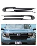 Car Front Grille Cover Trim Strips for Ford Maverick 2022 2023 2024 Truck Grille Trim Strips Cover Frame Car Decoration Accessories (Matte black)