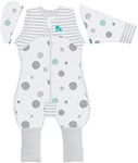 Love To Dream Swaddle Up Transition Suit, Large (8.5-11kg), Ultra-Light for Warm Room Temperatures (24-27°C), 0.2 TOG, Patented Zip-Off Wings, White