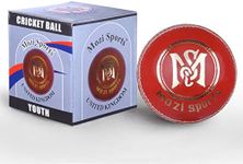 Youth Junior Cricket Ball Leather School Match Club Balls Weight 135gm (Red)