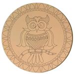 LET'S DIY Madhubani Painting Kit Tea Coasters with Stand - Art and Craft kit, DIY Craft Kit, Premarked Owl, Painting kit for Kids, Gift Pack