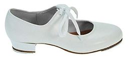 Bloch 330 white pu tap shoes child size heel and toe taps new (10.5)