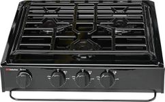 Suburban 3231A 3 Burner Slide-in Cooktop with Sealed Burner - Black w/Piezo Ignition