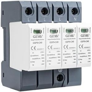 GEYA Surge Protector 20KA-40KA SPD House Surge Protector Din Rail (4P,AC275V)