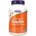 Now Foods, Certified Organic Inulin, High Dose, 227g Vegan Powder, Lab-Tested, Soy Free, Gluten Free, Non GMO, Vegetarian