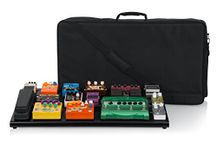 Gator Cases Aluminum Guitar Pedal Board with Carry Bag Extra Large: 32" x 17" | Stealth Black Pedalboards (GPB-XBAK-1)