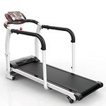 MRDEVA Multifunction Foldable Treadmill Rehabilitation Motorized Treadmill with Handrail Seniors Home Treadmill for Home Office Physical Exercise Treadmill