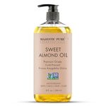 Majestic Pure USDA Organic Sweet Almond Oil | 100% Pure & Natural Cold Pressed Oil Sweet Almond Oil for Skin, Face, Nails, Hair, Scalp & Massage | 236 ml