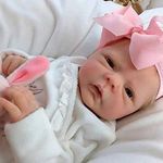 EURORA Reborn Baby Doll Girl - 18 Inch Silicone Vinyl Body With Clothes and Bottles - Sweet Gift for Kids Age 3+