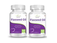 Nature's Velvet FlaxSeed Oil 1000mg(Omega 3-6-9) 60 Softgel Capsules Pack of Two