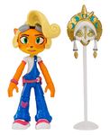 BANDAI Crash Bandicoot Action Figures Coco Bandicoot With Mask | 11cm Coco Bandicoot Toy With Mask And Stand Accessories | Collectable Figures As Merchandise And Video Game Gifts,Blue,white