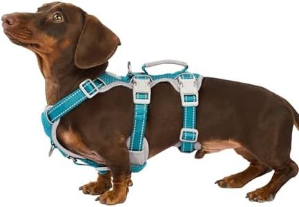 Huntboo Hunde Sicherheitsgeschirr,Hundegeschirr Ausbruchsicher, Hundegeschirr für Große Hunde No Pull mit Griff,Reflektierend, Atmungsaktiv,Langlebig,Verstellbare Weste für Spaziergänge (Blau, XL)