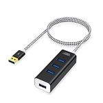 USB Hub, CableCreation USB extension Hub, 4 Port USB Hub 3.0 with 1.5m long Cable, USB A Hub 5Gbps Data Rate for MacBook Pro, iMac, PC, Laptop, USB Flash Drives, Surface Pro, XPS And More