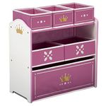 Delta Children Princess Crown 6 Bin Storage Toy Organiser