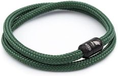 Wind Passion Durable Rope Cord Cuff Green Bracelet with Magnetic Clasp for Men Women, Large Size