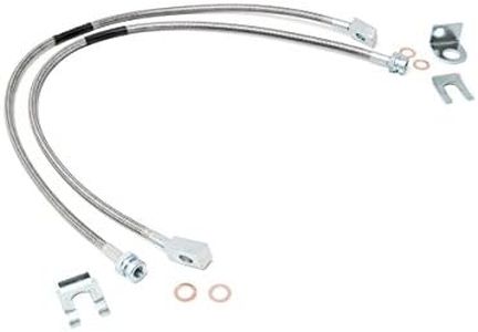 Rough Country Front Stainless Brake Lines for 87-06 Jeep TJ/YJ/XJ | 4-6" - 89702