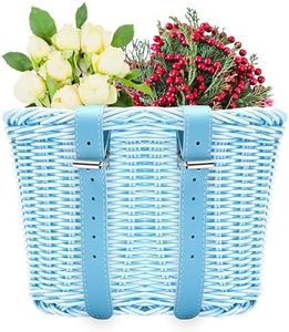 Steady Doggie Pink Bike Basket - Front Bike Baskets - Bicycle Basket - Easy Installation - Woven Basket - Woven Polypropylene - Durable and Anti-Fade - UV Protected