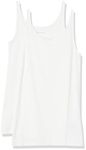 Amazon Essentials Women's Slim-Fit Thin-Strap Tank Top, Pack of 2, White, S