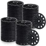 Polypropylene Washers 60 mm for Fixing and Supporting Rigid Foam Insulation Panels and Sheets Load Spreading Plastic Washers Flat Washers for Screws and Nail, Black (200 Pcs)