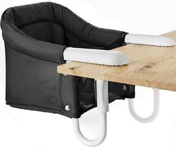 Portable Hook on High Chair for Baby & Toddler from 6-36 Months – Clip on Baby Seat for Table – Fast Table Chair for Travel & Dining– Including Storage Bag - Black