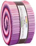 Robert Kaufman Kona Cotton Solids Wildberry Roll Up 2.5" Precut Cotton Fabric Quilting Strips Jelly Roll Assortment RU-778-40