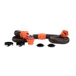 Camco RhinoFLEX 20ft RV Sewer Hose Kit, Includes Swivel Fittings and Translucent Elbow with 4-In-1 Dump Station Fitting, Storage Caps Included