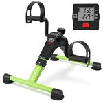 Pedal Exerciser Mini Desk Cycle with LCD Monitor Foldable … (Black/Green)