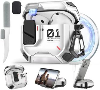 for Airpods 4 Case Cover with Magnetic Lock Lid, Silver