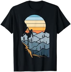 Mountain Climber Boulder Sports Hobby Retro Rock Climbing T-Shirt