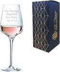 Personalised Engraved Crystal Wine 