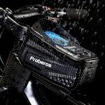 Proberos® Bicycle Storage Bag with 6.8'' Waterproof TPU Touch Screen & Double Zipper Design, Cycle Mobile Holder Bag for All Phones Upto 6.8 Inches Cycle Accessories