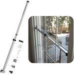 SECURITYMAN Sliding Door Security Bar-Child Proof Sliding Door Lock Bar with Anti Lift Lock - Fits Most Doors & Windows - Adjustable Patio Door Security Bar (18.75"- 51.1") Chrome