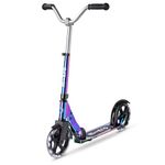 Micro Scooter | Cruiser LED Kids Scooter | 5 to 12 Years | Boys & Girls | Chopper-Style Steering & Kickstand | Handlebar Adjustable & Foldable | Light Up LED Wheels | 100kg Weight Limit | Neochrome