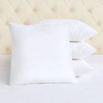 Mellanni Throw Pillow Inserts - 20 x 20 Pillow Insert Set of 4 - Decorative Pillows for Bed & Sofa - White Pillows Set - Couch Throw Pillows - Accent Pillows for Living Room (20" x 20", Pack of 4)