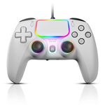 NBCP For PS5 Wired Controller - Gaming Controller Compatible with PS5, PS4 & PC, USB Gamepad Joystick for Windows 7/8/10, Laptop – Dual Vibration, Turbo Trigger, Hall Effect,Hall Trigger,9.84ft wire