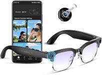 Mingtawn AI Smart Glasses — 8MP Anti-Shake Camera Glasses, 290mAh, BT Call, 4K HD Camera with Video Recording Dual Mic, IP66, Simultaneous Interpretation/GPT Identify Objects（Blue Light Lenses）