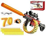 VATOS Foam Blaster Toy Gun for kids, with Chain Magazine(24-Darts Clip), Manual Foam Blasters Toy Guns with 70 Darts, Shooting Games Toys Gift for 6-8 Year Old Boys Girls