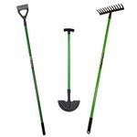 AB Tools Garden Draw Hoe + Rake + Grass Lawn Border Edger Edging Gardening Trimmer