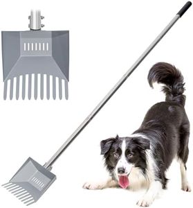 CKLT Heavy Duty Pooper Scooper 66in Tempered Spring Steel Scoop Long Stainless Steel Handle Dog Pooper Scooper for Large Dogs Outdoor Pet Waste Removal Shovel