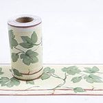 Green Leaves Wallpaper Border Stick and Peel Bedroom bathrooms Kitchen Wall Decor Border PVC Waterproof Wallpaper Border 10CMX1000CM