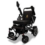 MAJESTIC IQ-7000 AF Luxury Electric Wheelchair | Auto-Folding, Remote Control, Lightweight, Airline Approved | Up to 21 KM Range, Durable | (Black Frame, Black Cushion)