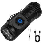 flintronic Three-Eyed Monster Mini Flashlight, Dimmable Flashlight, 5 Lighting Modes Mini Torch, Rechargeable LED Pocket Torch, Super Bright LED Small Flashlight Torch for Outdoor Hiking Camping