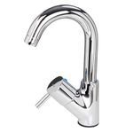 JAQUAR FLORENTINE Series Table Mounted Regular COLD ONLY SINK COCK (Chrome) | ANGULAR KNOB, Brass Body Water Tap/Faucet/Cock for Bathroom/Kitchen Wash Basin | FLR-CHR-5359N