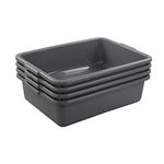 Xowine 13 L Grey Rectangle Bus Tubs, Plastic Commercial Bus Box