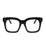 FEISEDY Women Men Blue Light Blocking Glasses Frame Oversized Designer Luxury Square Eyewear B2695-FF