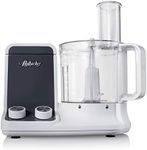 NutriChef Food Processor 2 Liter Capacity - Multipurpose & Ultra Quiet Motor - Includes 6 Attachment Blades & Silicone Feet to Prevent Slippage - 12 Cup Capacity - Pre-Set Speed For Easy Use