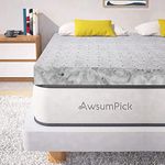 AwsumPick 2 Inch Twin XL Memory Foam Mattress Topper, Charcoal Infused Mattresses Pad for College Dorm, Soft Extra Long Twin Bed Toppers, CertiPUR-US Certified