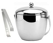 finality Mirror Finish Double Walled Insulated Stainless Steel Apple Ice Bucket with Lid And Ice Tong [ 1.8 Liter] Keeps Ice Cold for 6 h | Great bar Tools for Home and bar Accessories, Mini bar, Wine