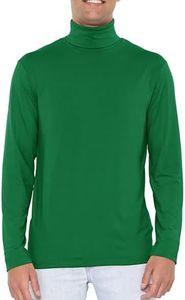 Men's Long Sleeve Turtleneck Kelly Green 3X